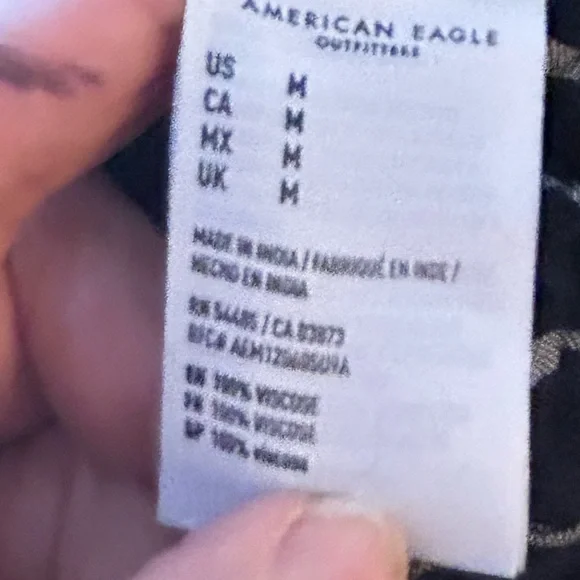 American Eagle Palazzo Pants Striped Drawstring Pull On Pockets M - Picture 7 of 14